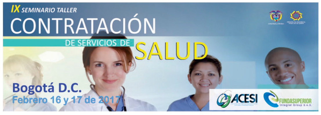 Asista al IX Seminario de Contratación de Servicios de Salud, este próximo 16 y 17 febrero en Bogotá