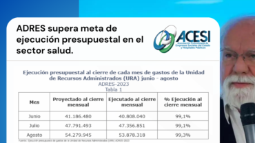 ADRES supera meta de ejecución presupuestal en el sector salud